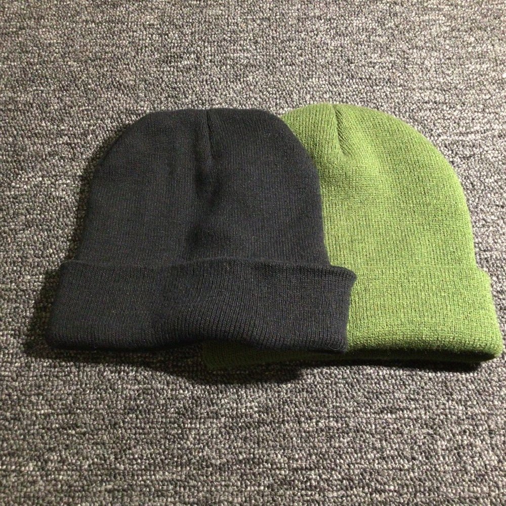 Bundle of Two Ribbed Cuff Beanies